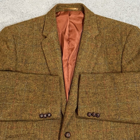 Harris Tweed Other - Harris Tweed Blazer Men's 46R 100% Pure New Wool Orange Colorful Suit Jacket